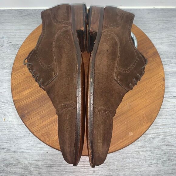 MAGNANNI 13739 Men's 13 M Medallion Cowhide Cap Toe Leather Brown Dress Shoes - Picture 7 of 11